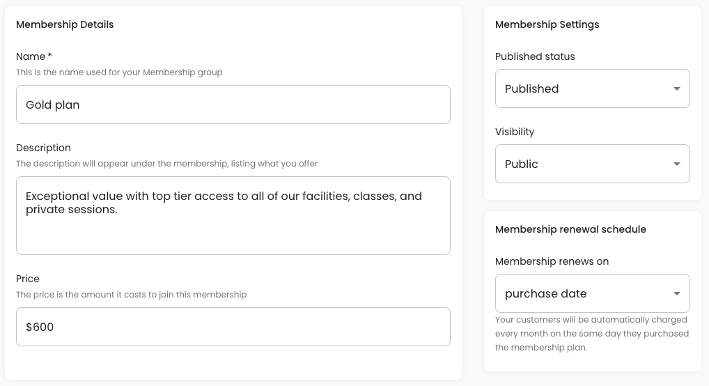 yottled membership settings