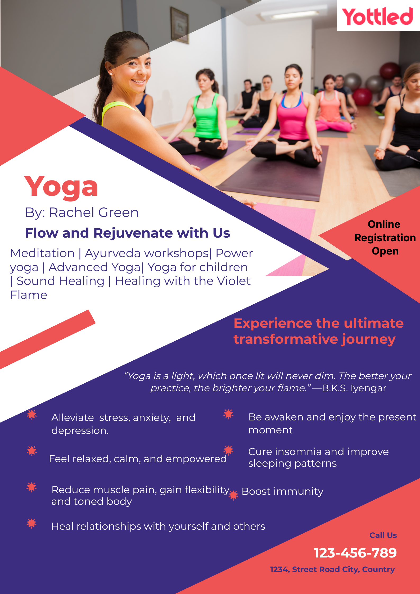 yoga creative poster