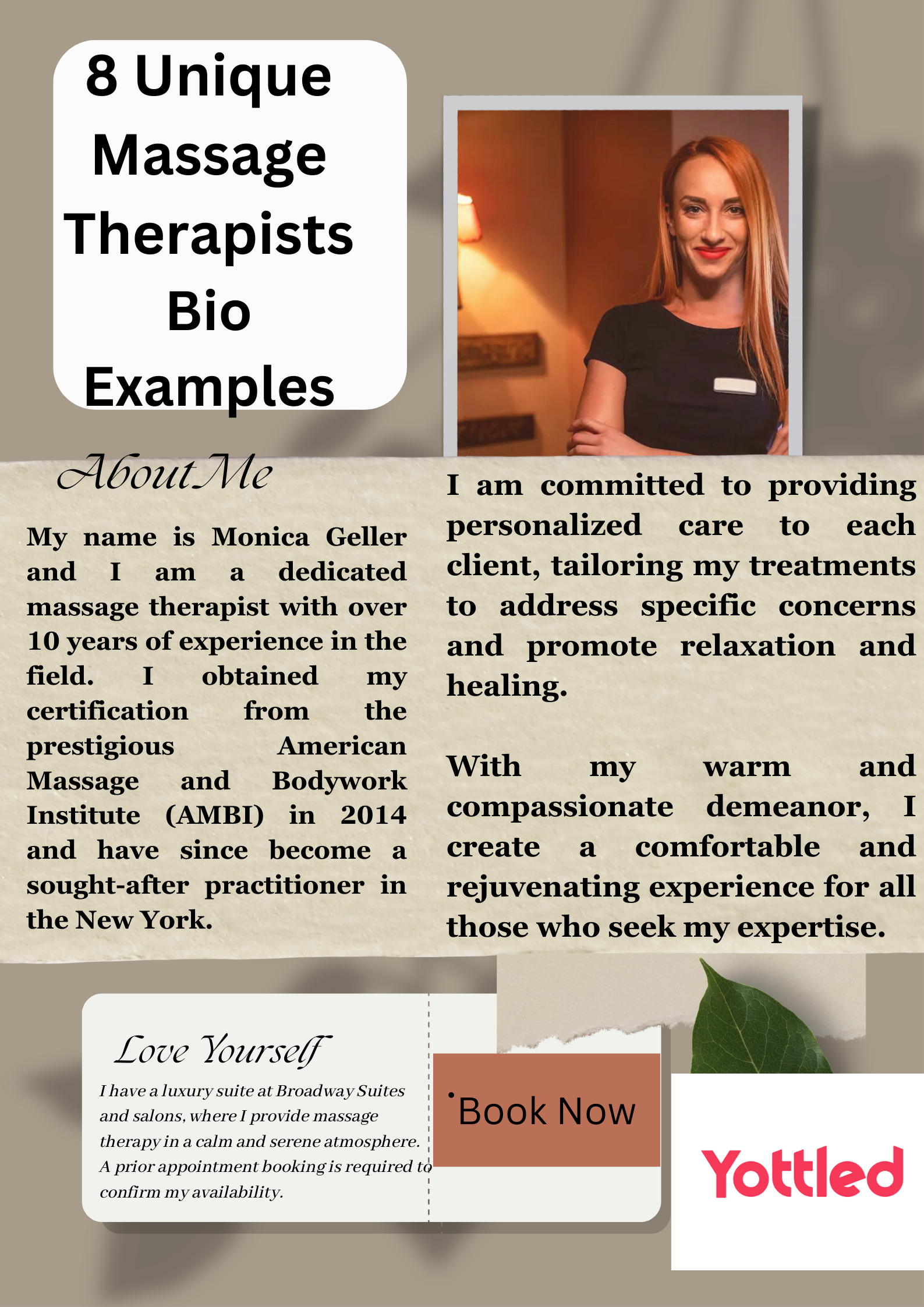 massage therapist bio examples